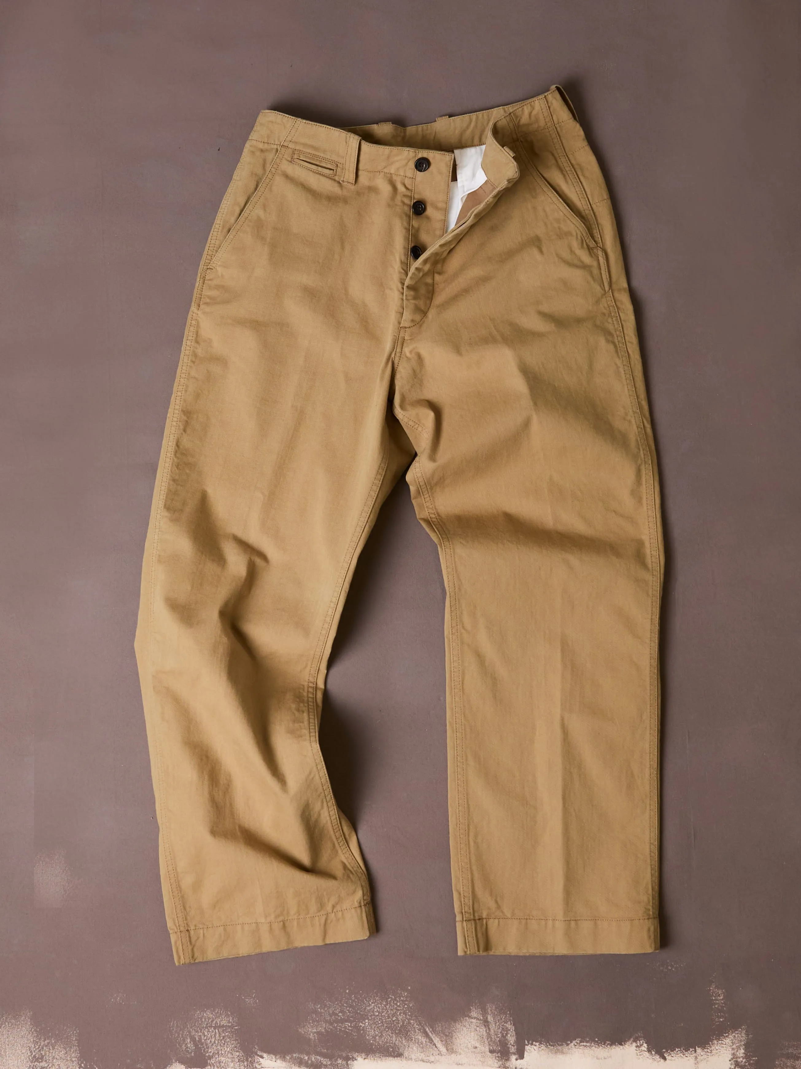 Beige Cotton Officer’s Chino sold by Drake's London product image thumbnail 2