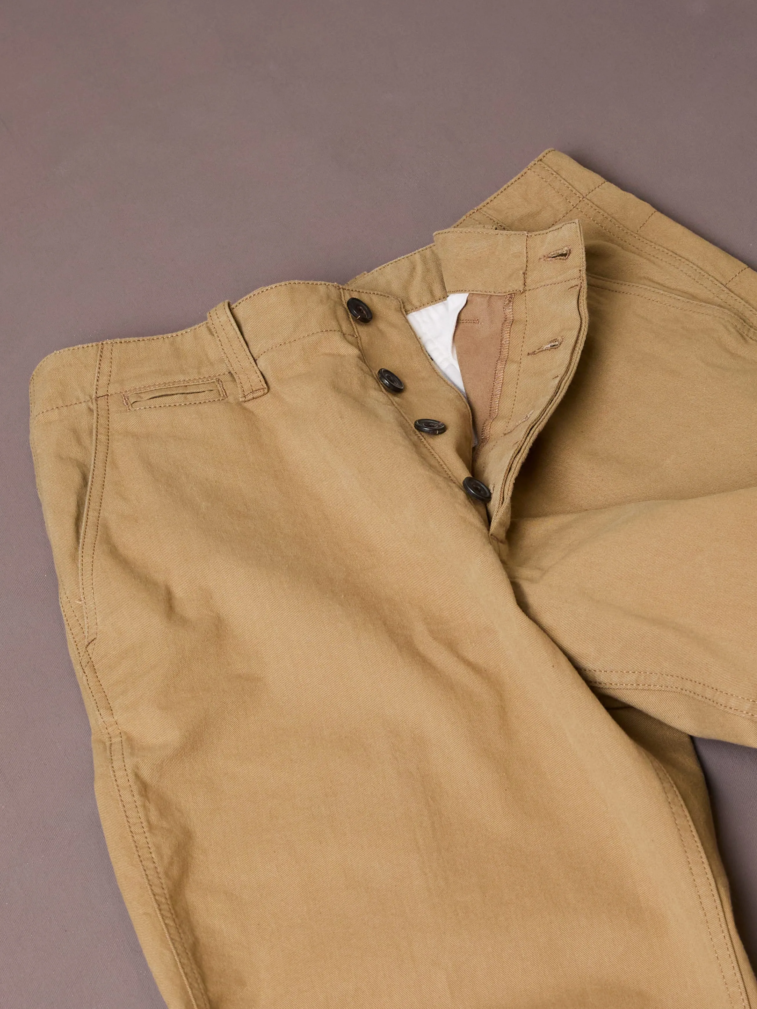 Beige Cotton Officer’s Chino sold by Drake's London product image thumbnail 3
