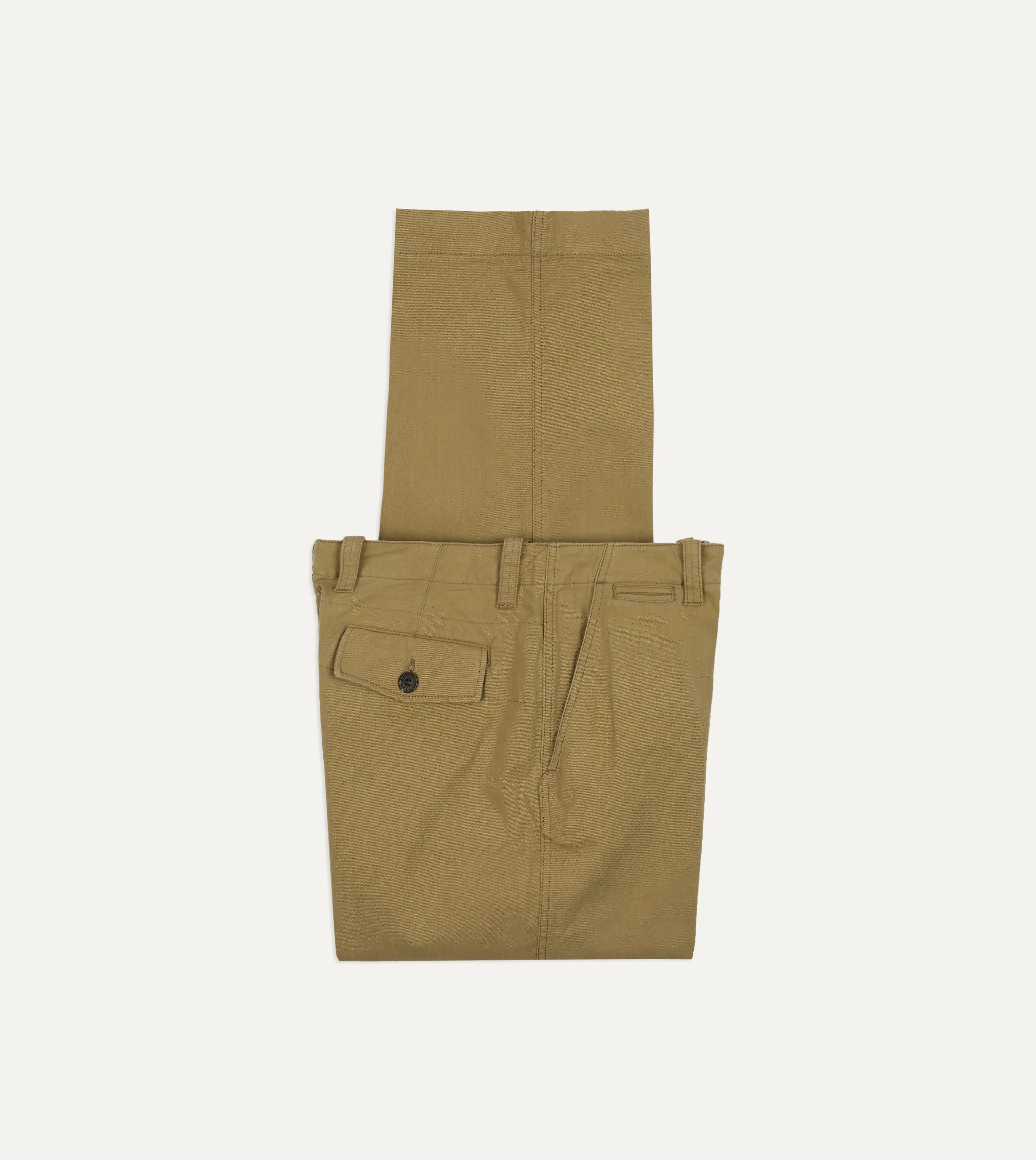 Beige Cotton Officer’s Chino sold by Drake's London product image thumbnail 5