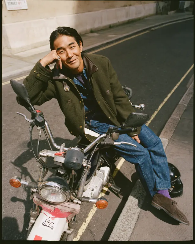 Olive Wool Keeper Jacket made by Drake's London