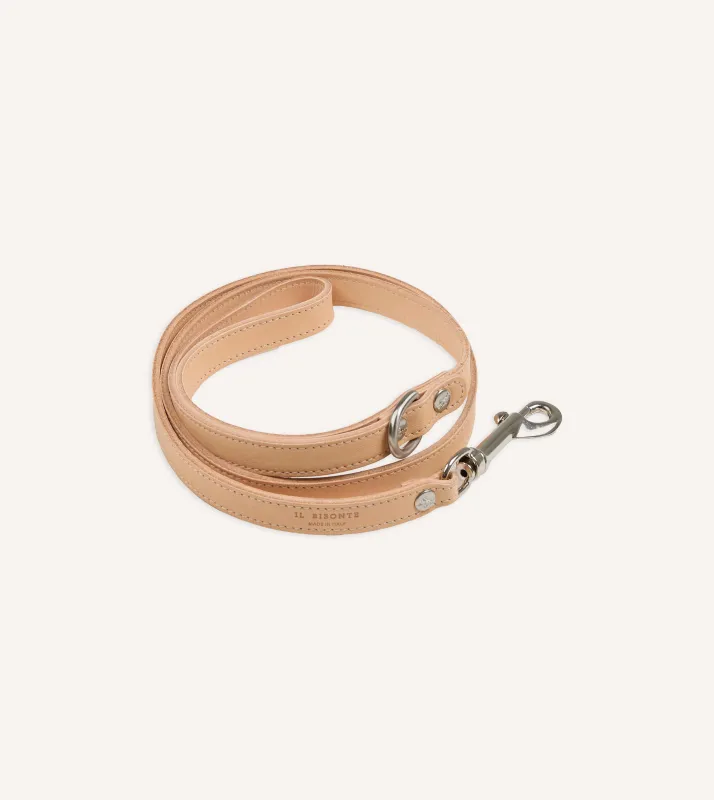 Il Bisonte Natural Leather Dog Lead made by Drake's London