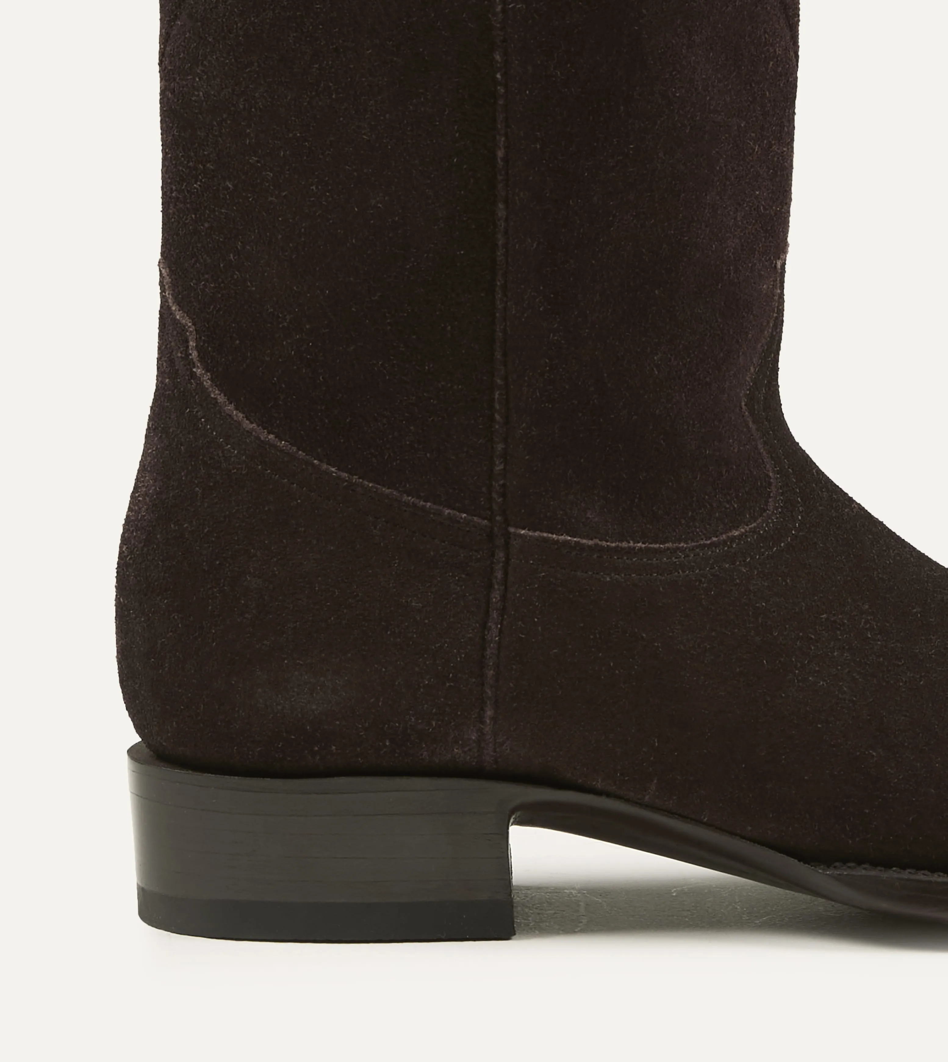 Yuketen Brown Suede Ranchero Boots sold by Drake's London product image thumbnail 3