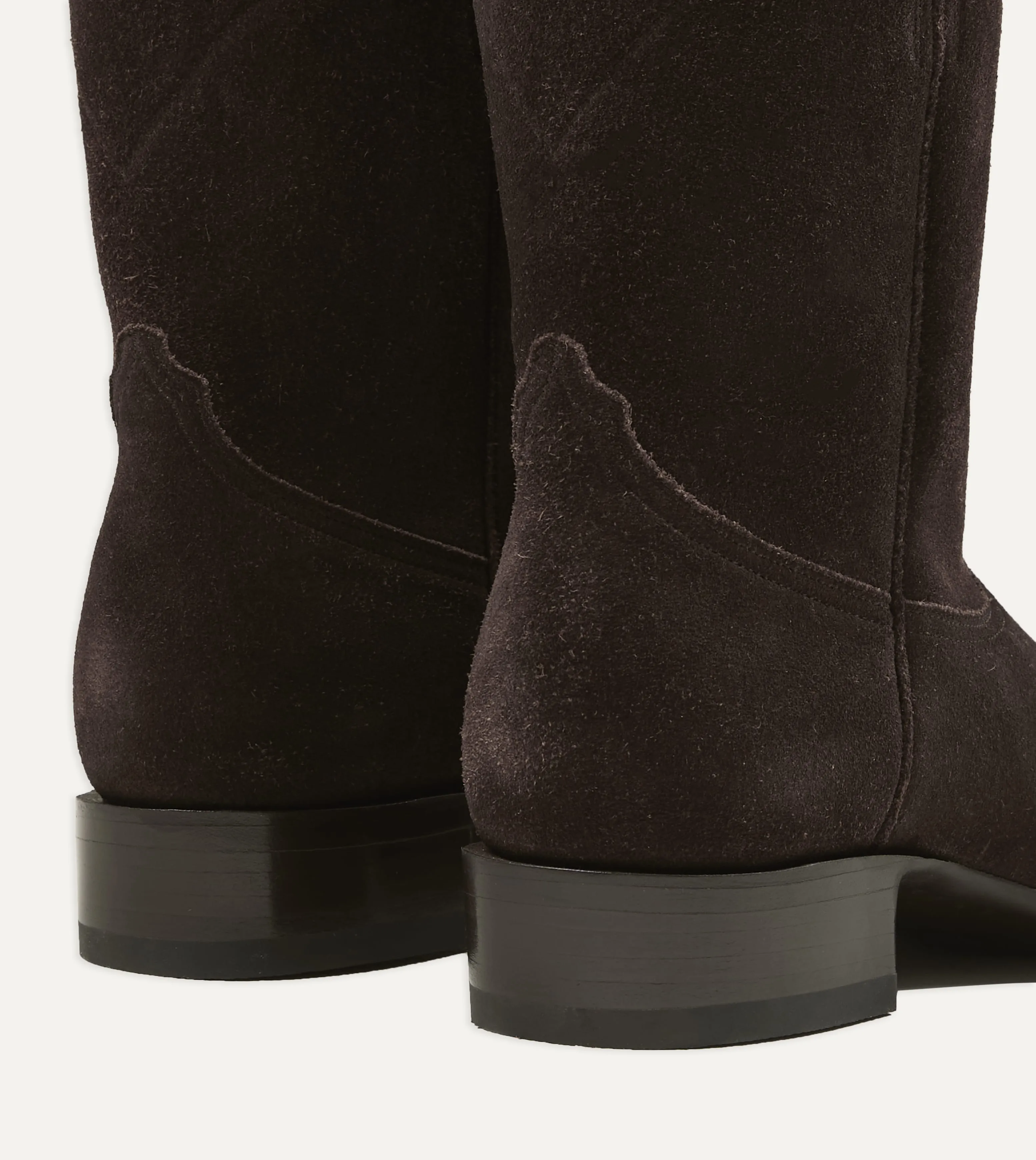 Yuketen Brown Suede Ranchero Boots sold by Drake's London product image thumbnail 5