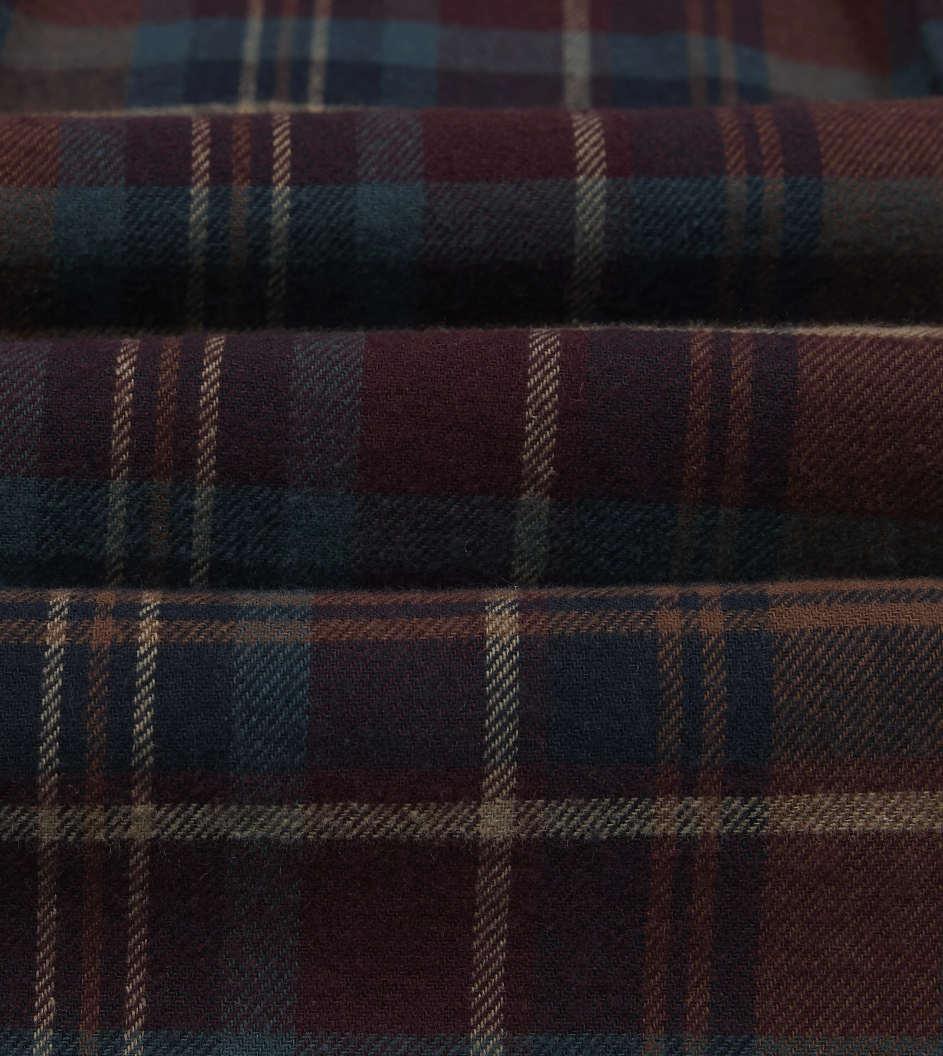 BEAMS F & Drake's Brown Check Cotton Two-Pocket Long Point Collar Work Shirt sold by Drake's London product image thumbnail 3