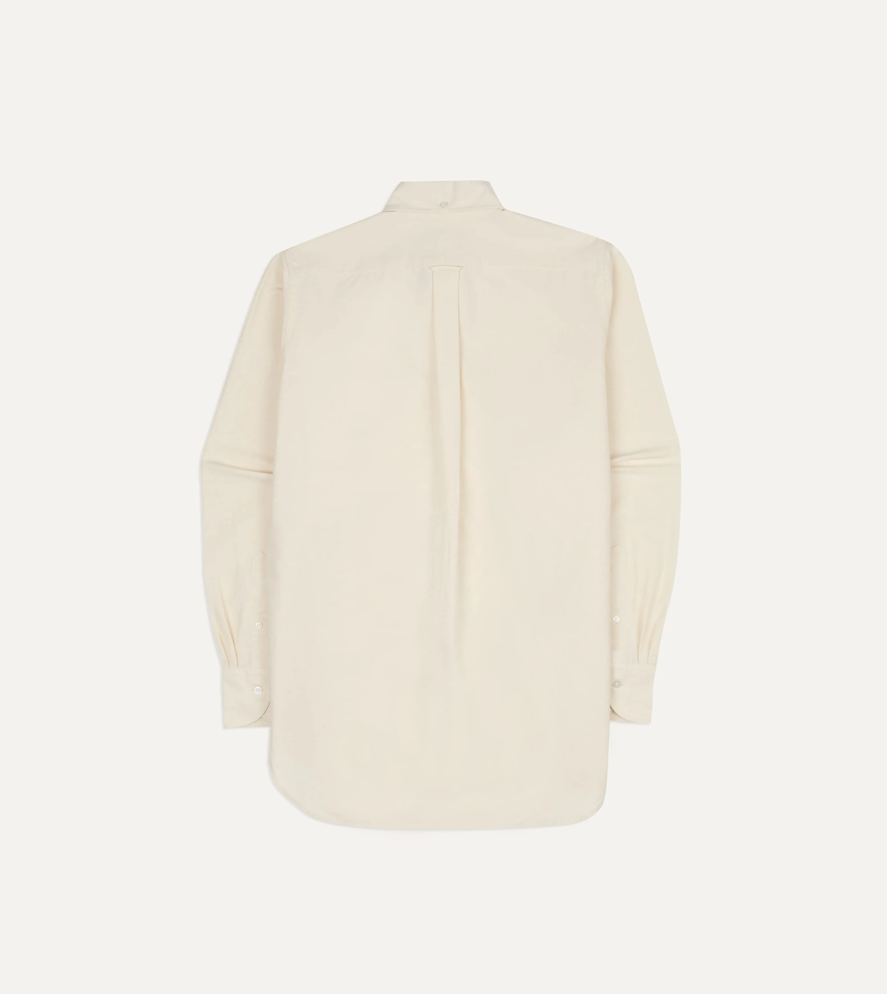 BEAMS F & Drake's Ecru Oxford Cotton Cloth Button-Down Shirt sold by Drake's London product image thumbnail 5