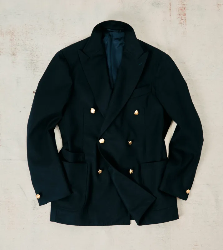BEAMS F & Drake’s Flannel Double-Breasted Blazer made by Drake's London