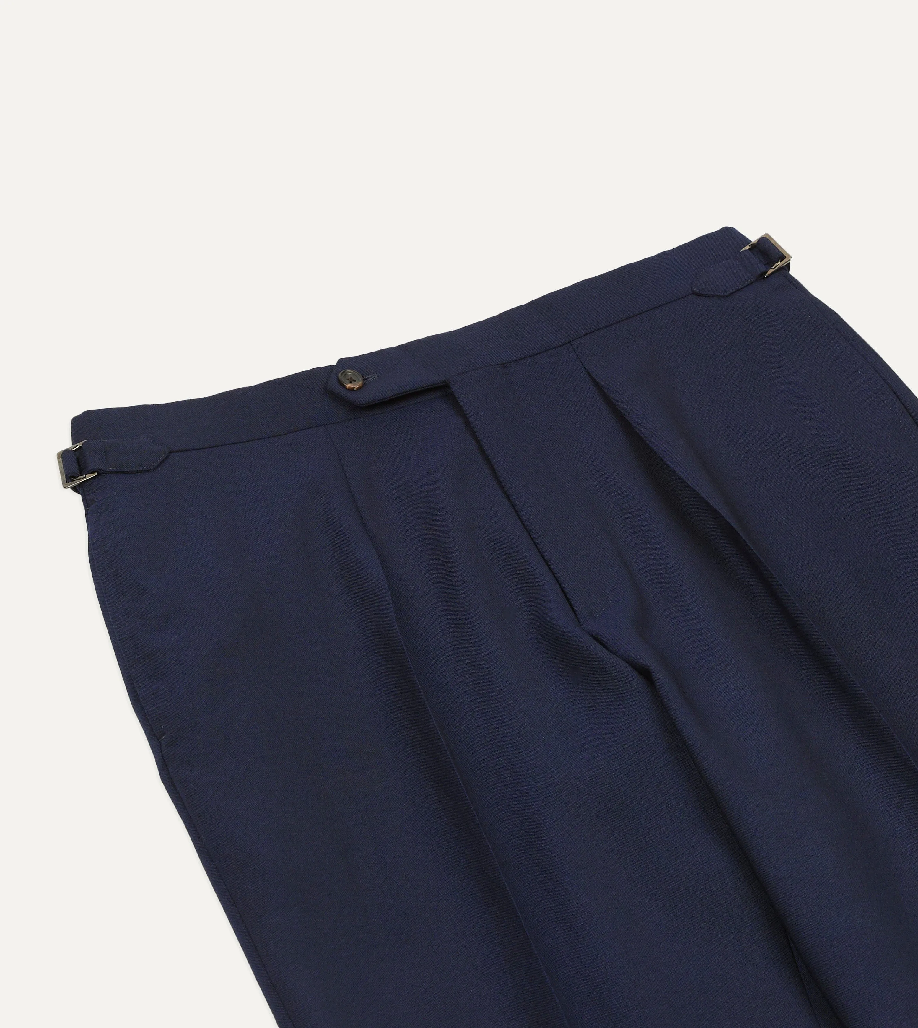 Light Navy Fresco Lite® Single Pleat Trouser sold by Drake's London product image thumbnail 4
