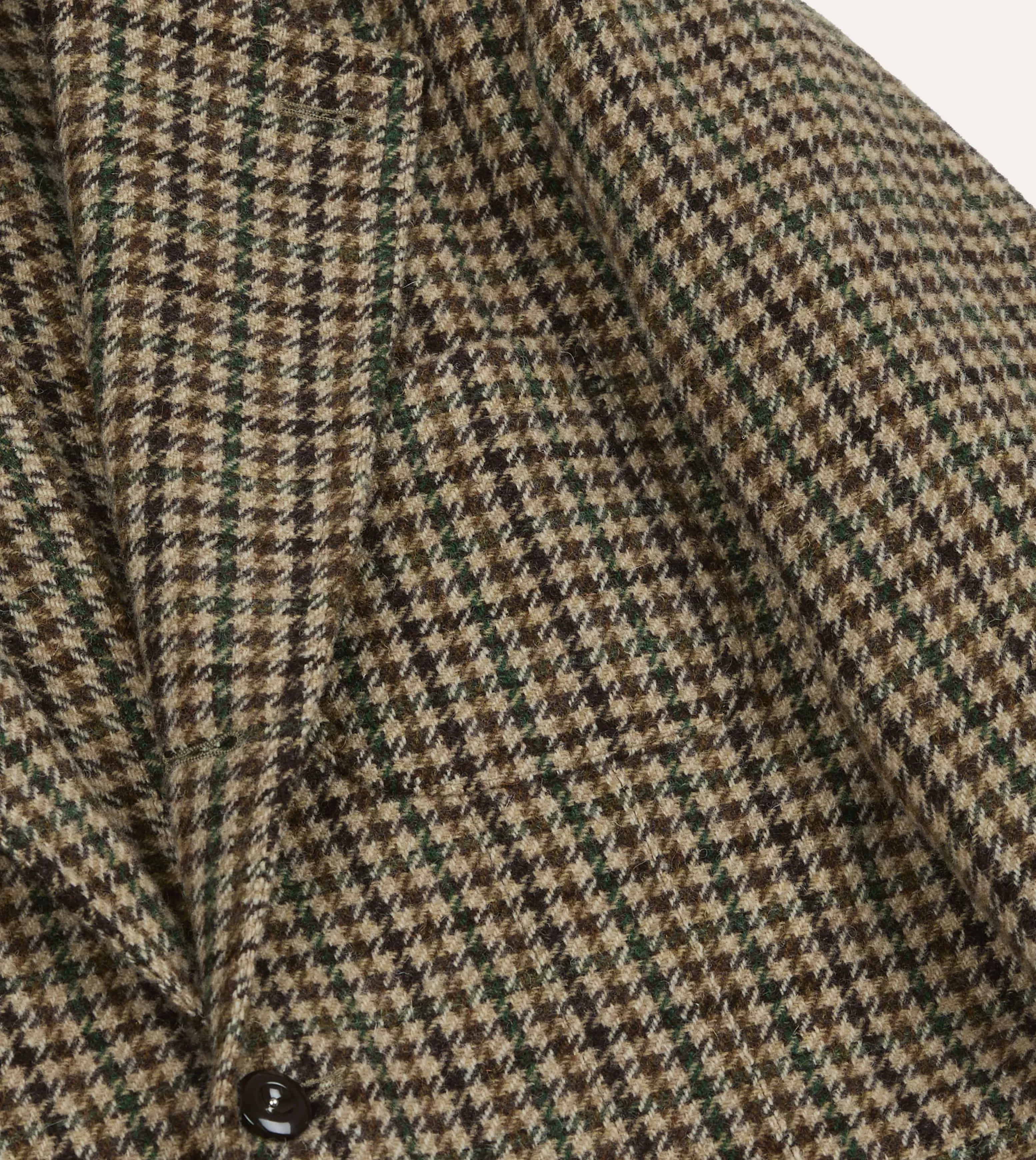 Brown and Green Houndstooth Check Tweed Games Blazer Mk. VII sold by Drake's London product image thumbnail 5