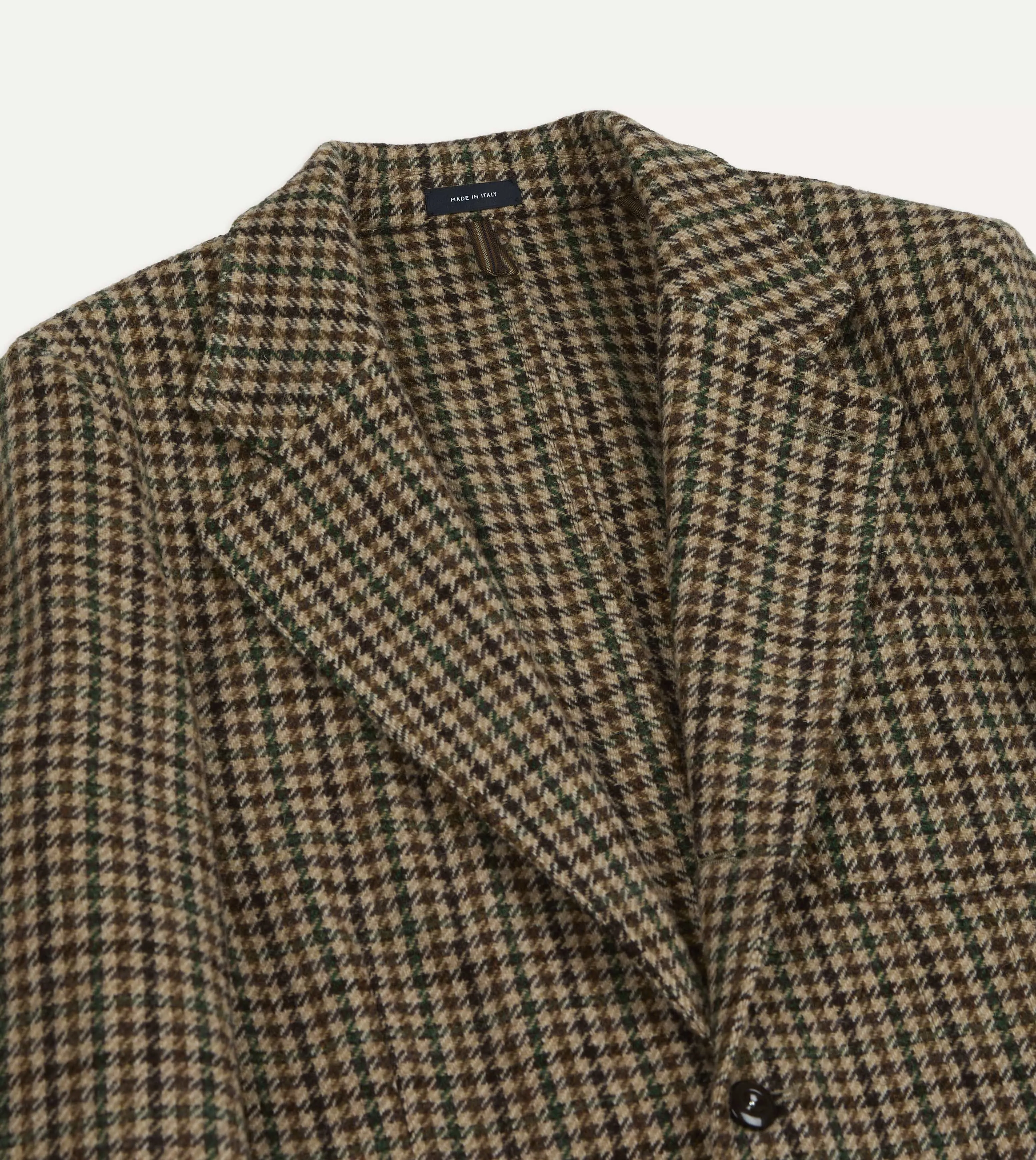 Brown and Green Houndstooth Check Tweed Games Blazer Mk. VII sold by Drake's London product image thumbnail 4