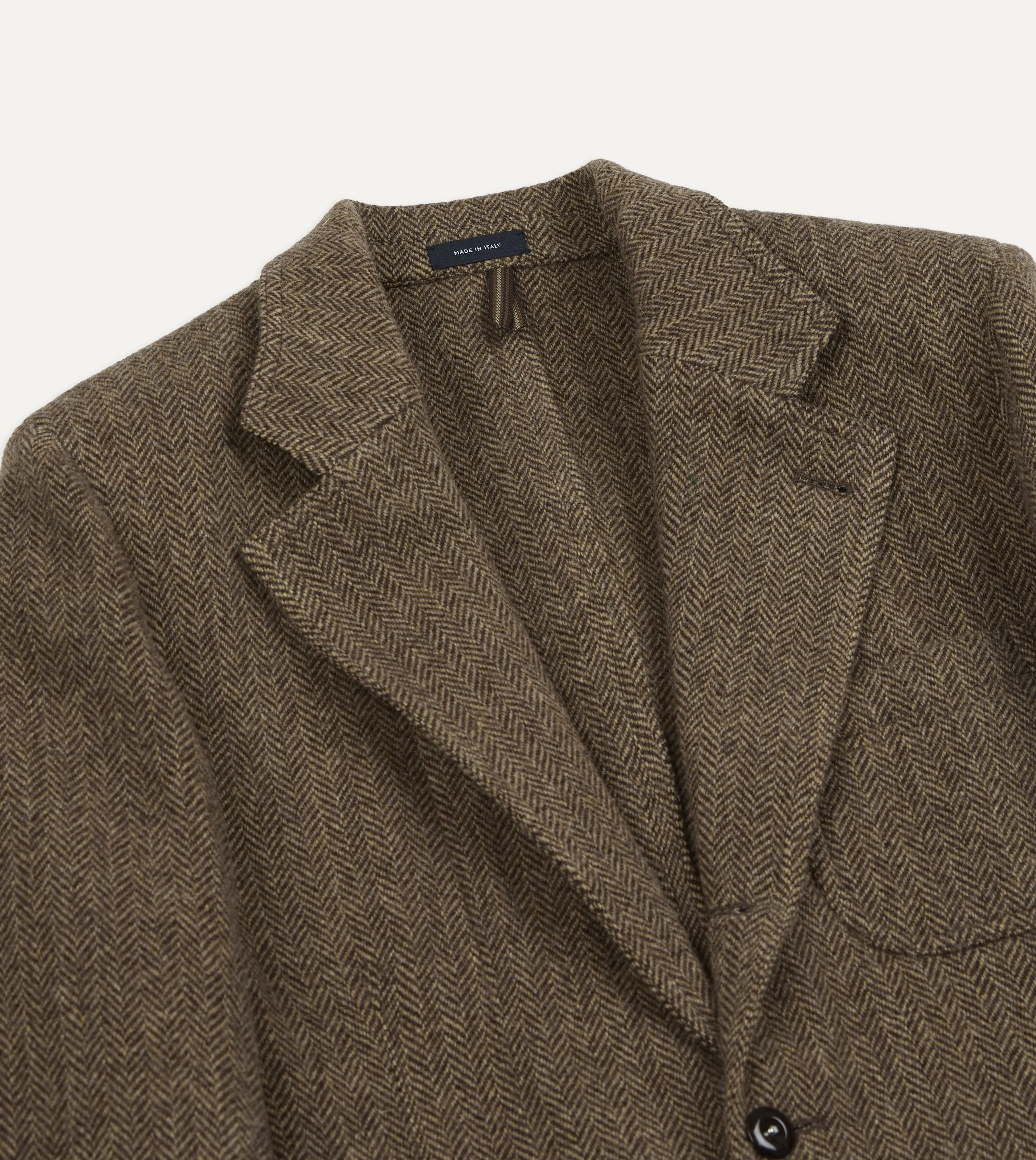 Brown Herringbone Tweed Games Blazer Mk. VII sold by Drake's London product image thumbnail 5