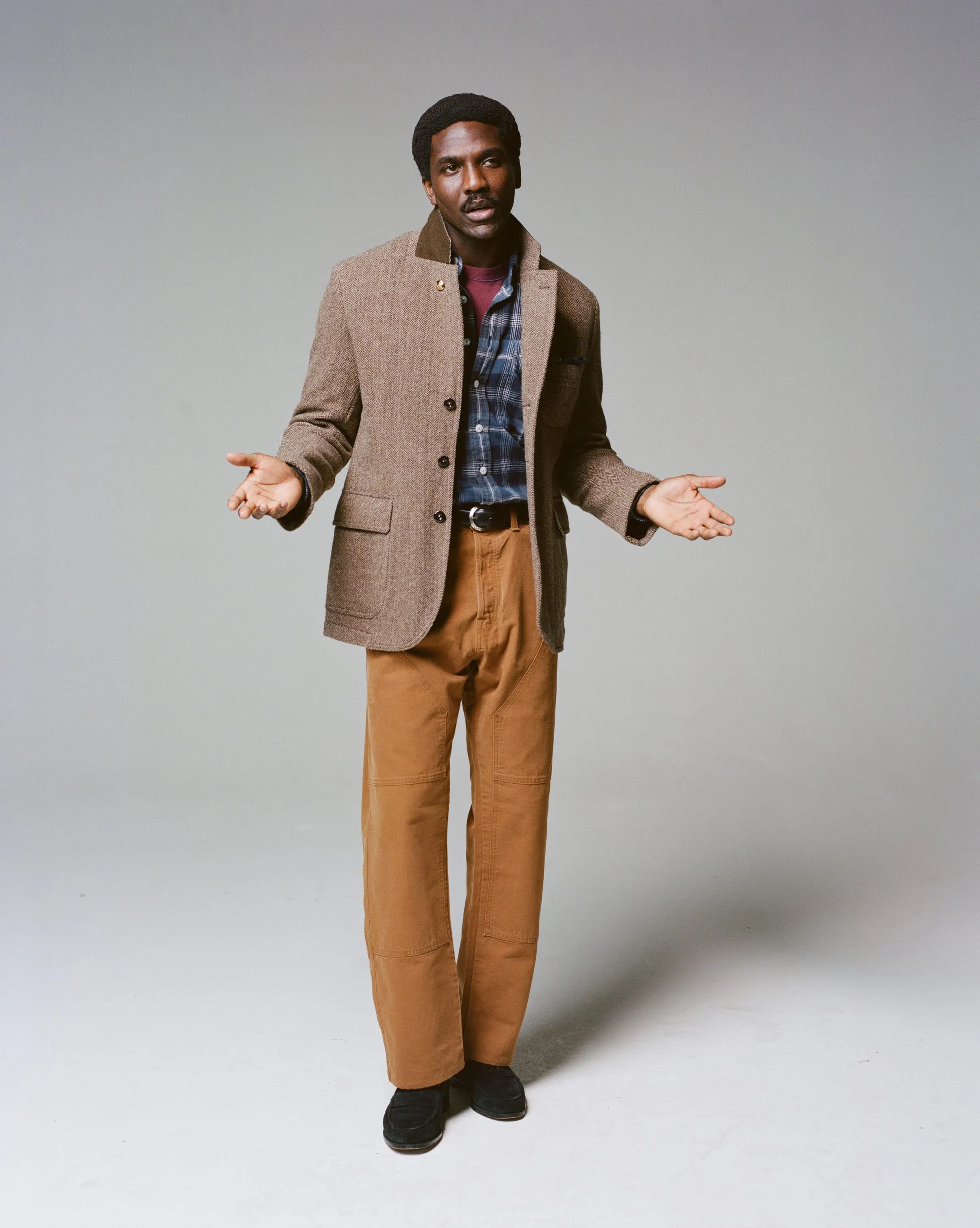 Brown Herringbone Tweed Games Blazer Mk. VII sold by Drake's London
