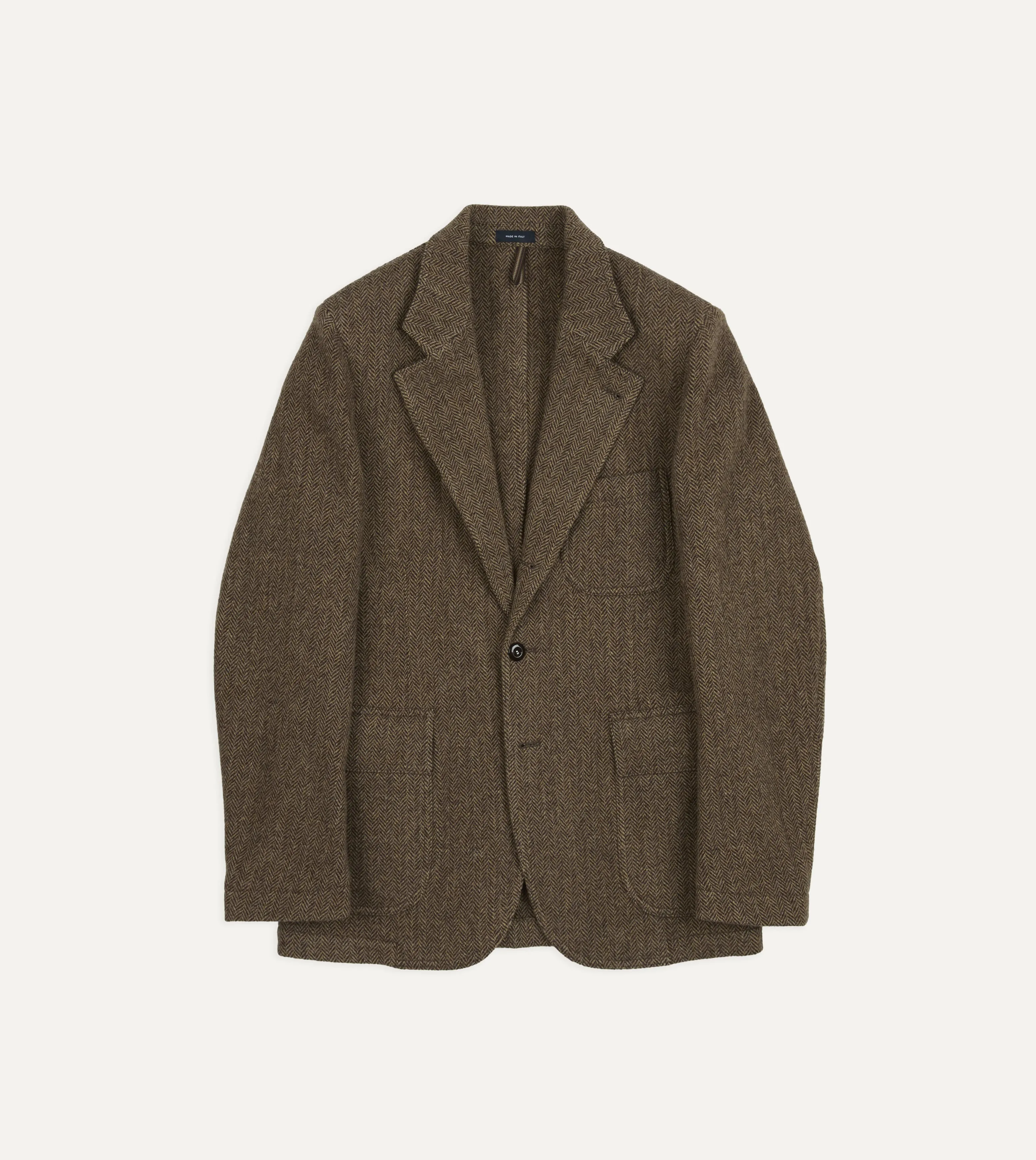 Brown Herringbone Tweed Games Blazer Mk. VII sold by Drake's London product image thumbnail 3