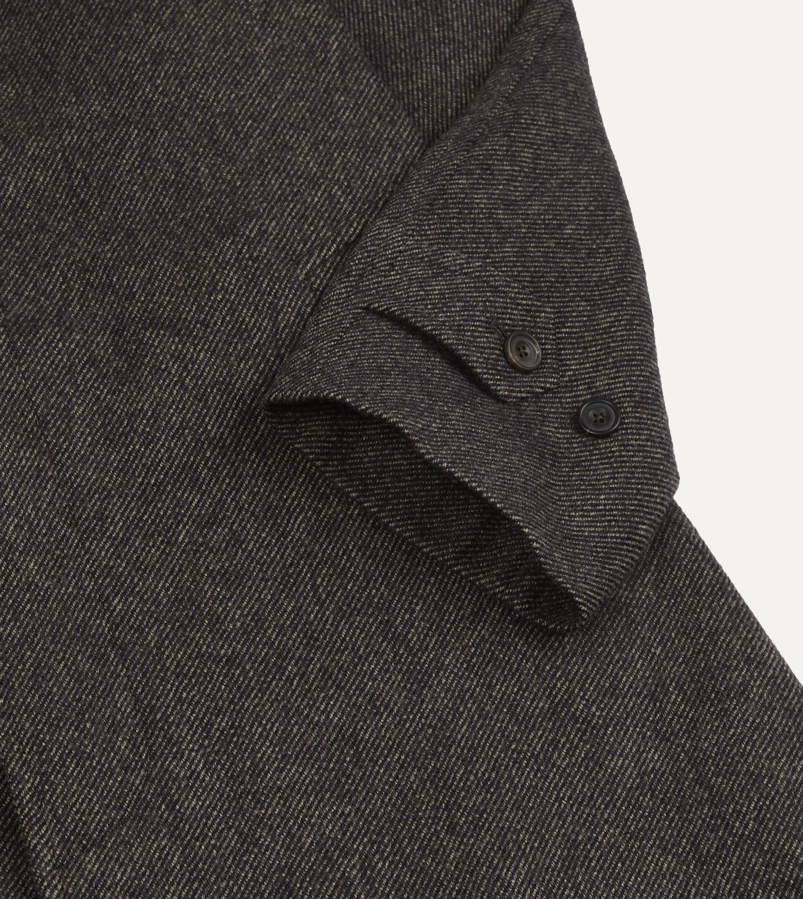 Brown Wool Raglan Overcoat sold by Drake's London product image thumbnail 5