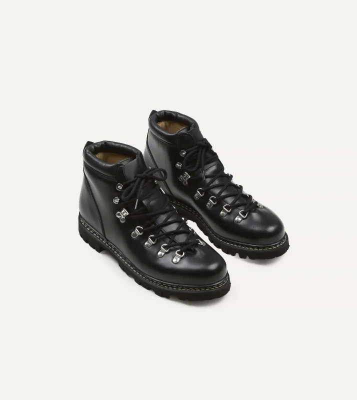 Paraboot Avoriaz Lisse Noir Leather Boot made by Drake's London
