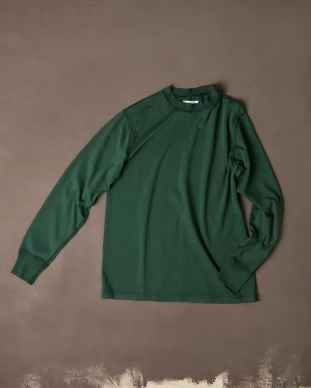 Green Cotton Long-Sleeve Hiking T-Shirt made by Drake's London