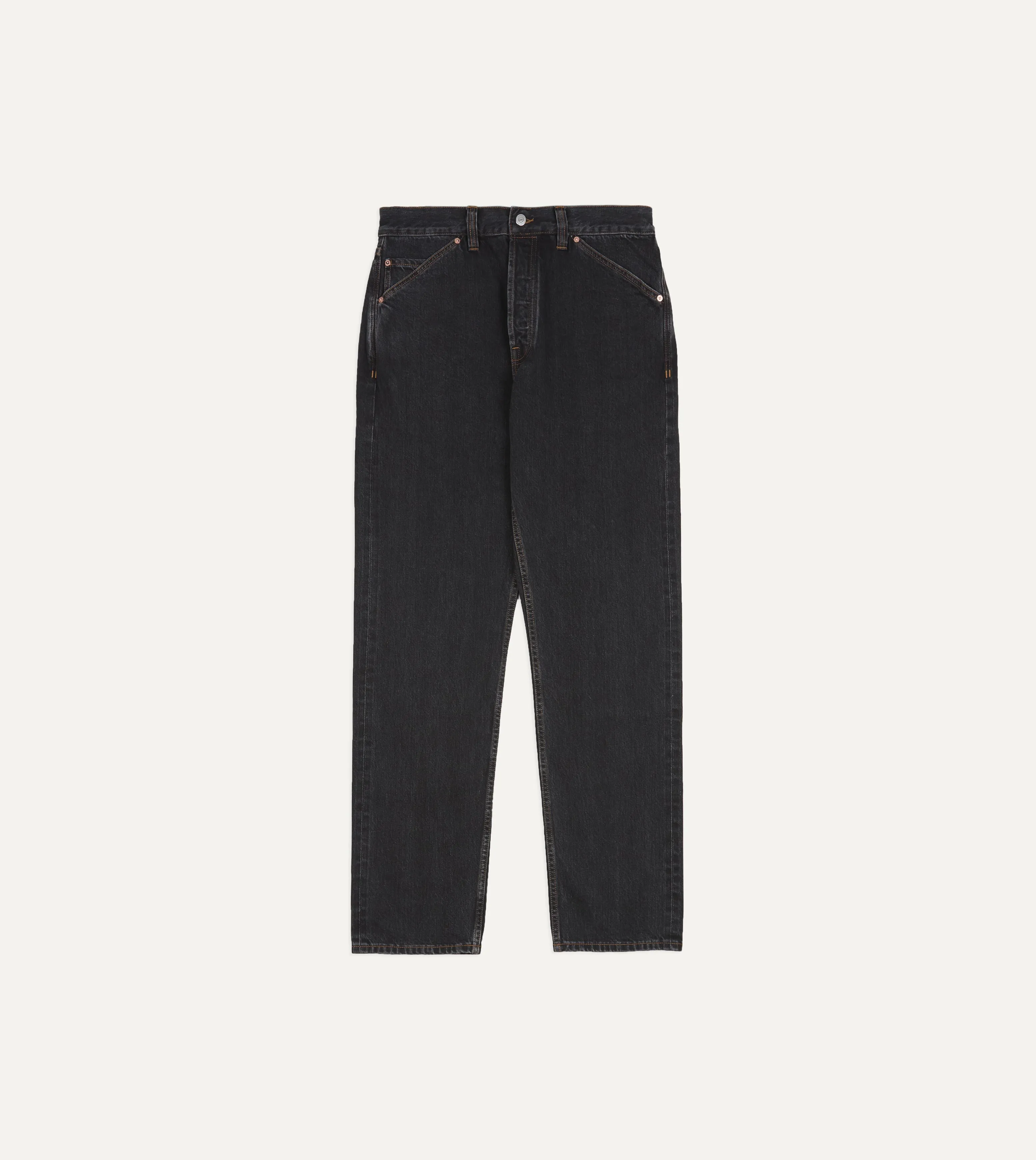 Charcoal 12.3oz Japanese Selvedge Denim Five-Pocket Jeans sold by Drake's London product image thumbnail 3