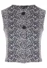 Womens Brown Animal Print Jacquard Waistcoat sold by Peacocks
