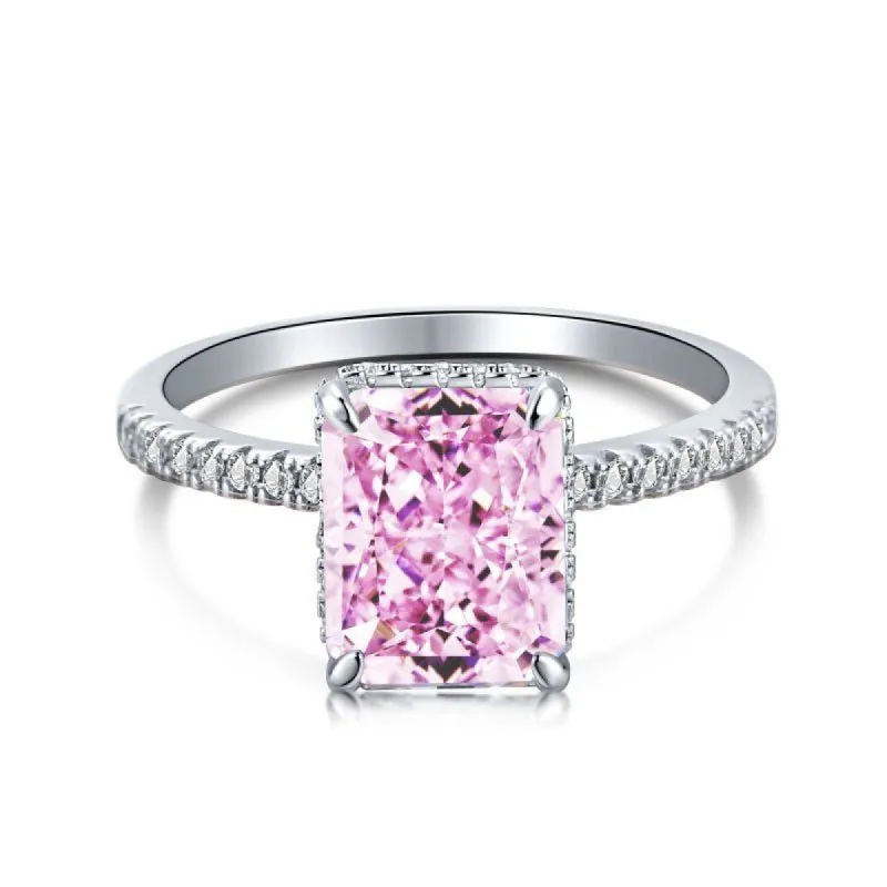 Sterling Silver Pink Jasmine Ring sold by Luxe Emporium