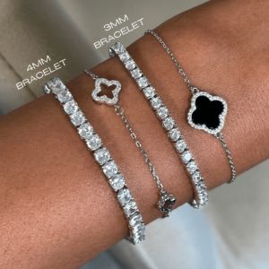 Sterling Silver Premium 3MM Tennis Bracelet sold by Luxe Emporium