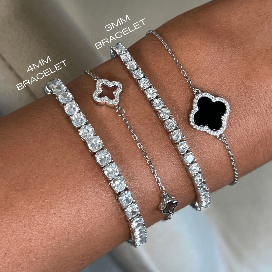 Sterling Silver Premium 3MM Tennis Bracelet sold by Luxe Emporium product image thumbnail 2