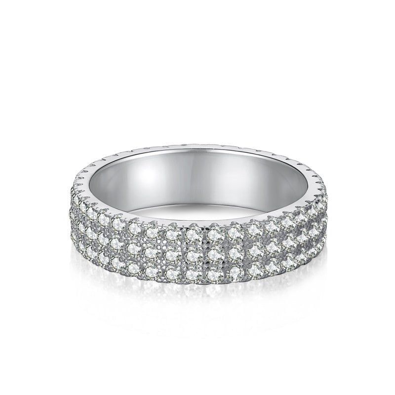 Sterling Silver Pavé Ring sold by Luxe Emporium