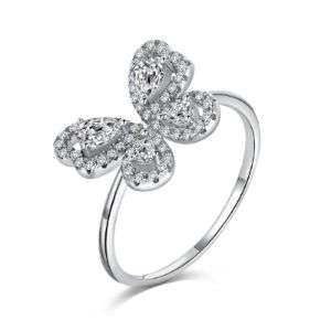 Sterling Silver Butterfly Ring sold by Luxe Emporium