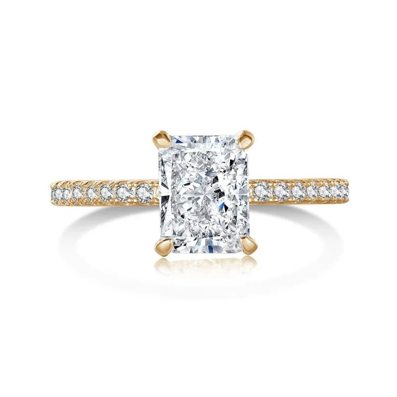 Gold Mini Jasmine Ring Wedding Set sold by Luxe Emporium product image thumbnail 3