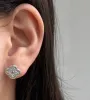 Sterling Silver Estelle Pavé Earrings sold by Luxe Emporium