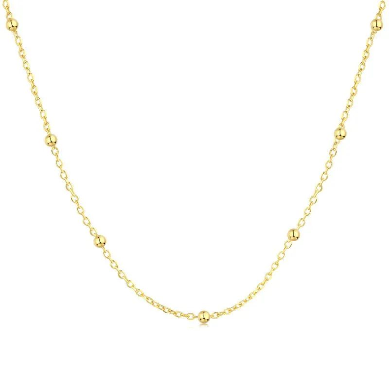 Gold Scattered Ball Necklace sold by Luxe Emporium