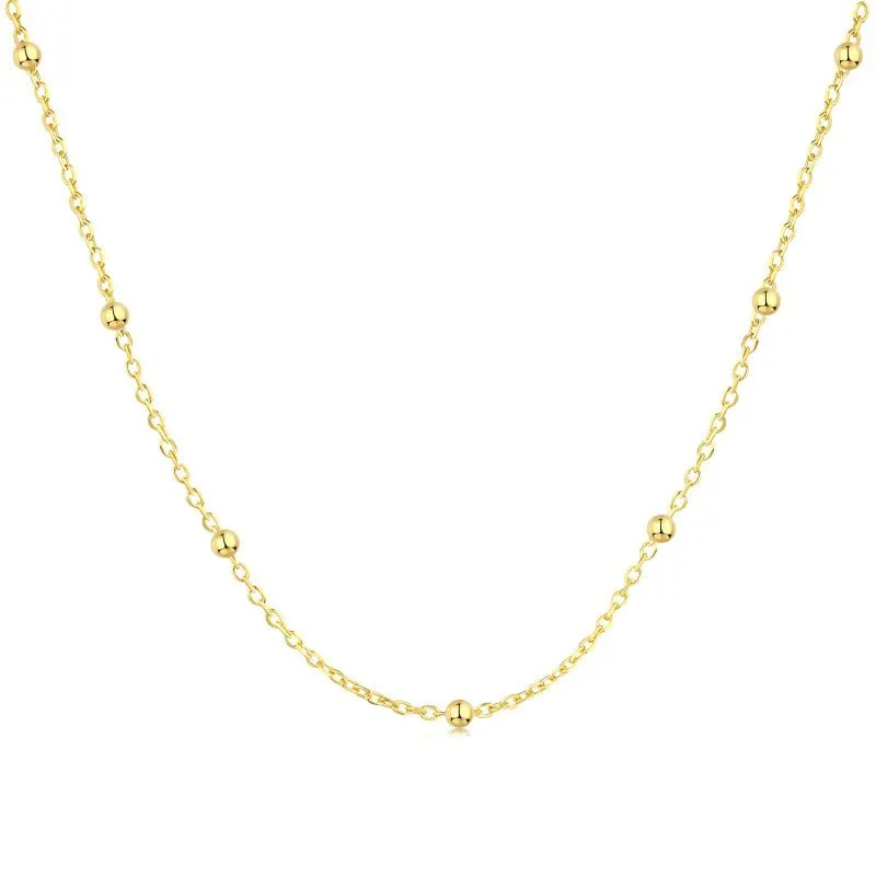 Gold Scattered Ball Necklace sold by Luxe Emporium