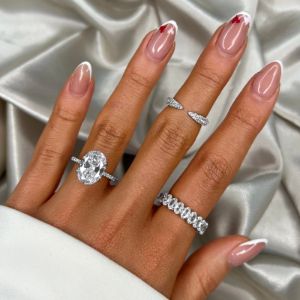 Sterling Silver Oval Solitare Ring sold by Luxe Emporium