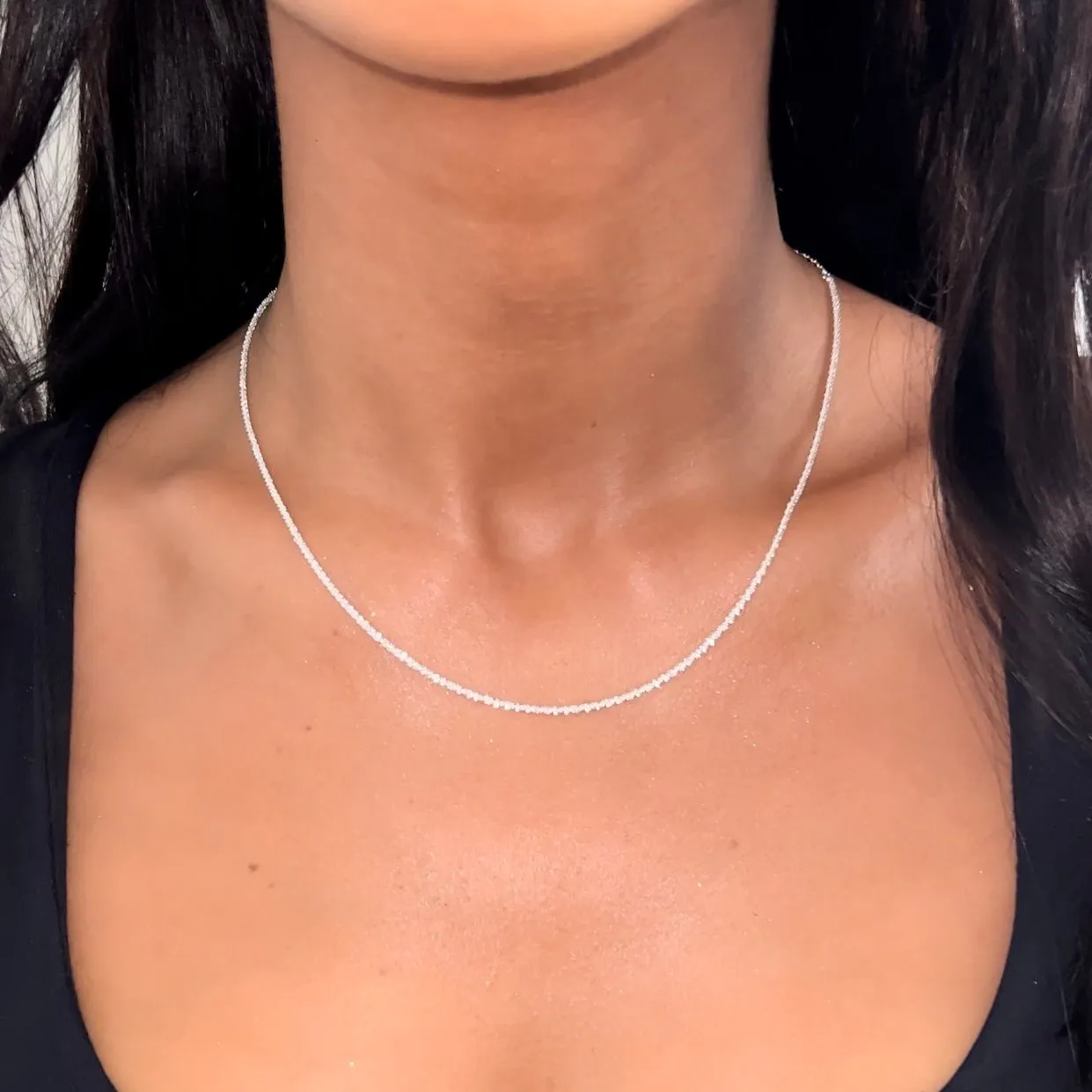 Sterling Silver Luxe Iced Chain Necklace sold by Luxe Emporium product image thumbnail 2