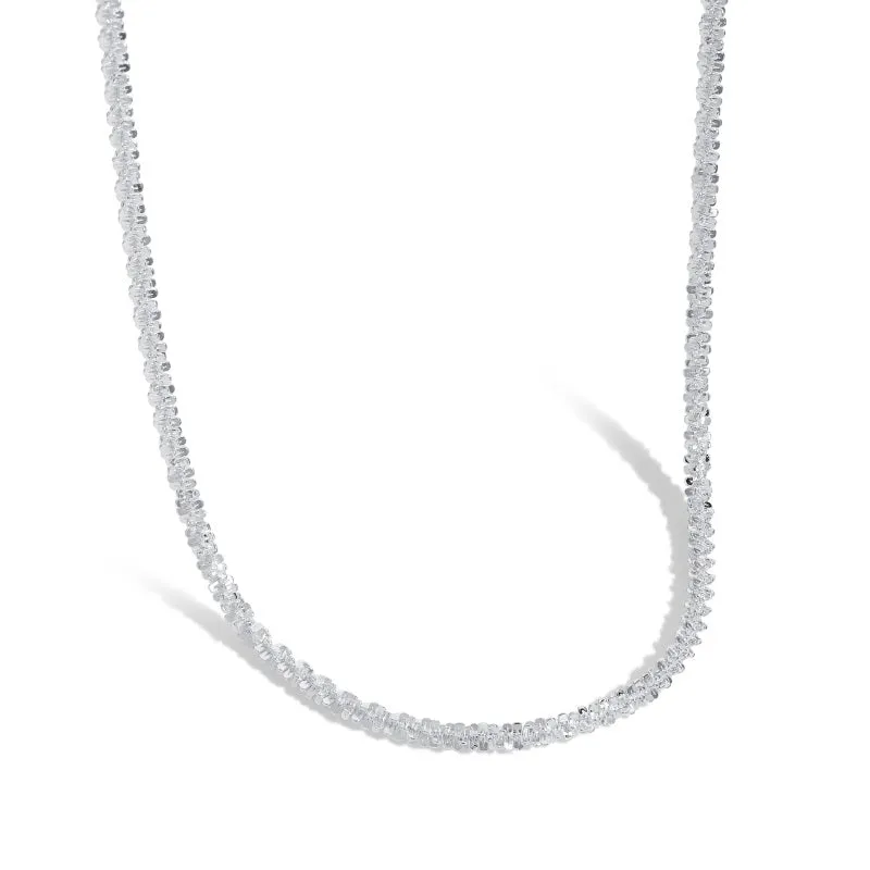 Sterling Silver Luxe Iced Chain Necklace sold by Luxe Emporium