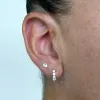 Sterling Silver Noa Huggie Hoop Earrings sold by Luxe Emporium