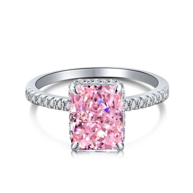 Sterling Silver Pink Jasmine Ring sold by Luxe Emporium