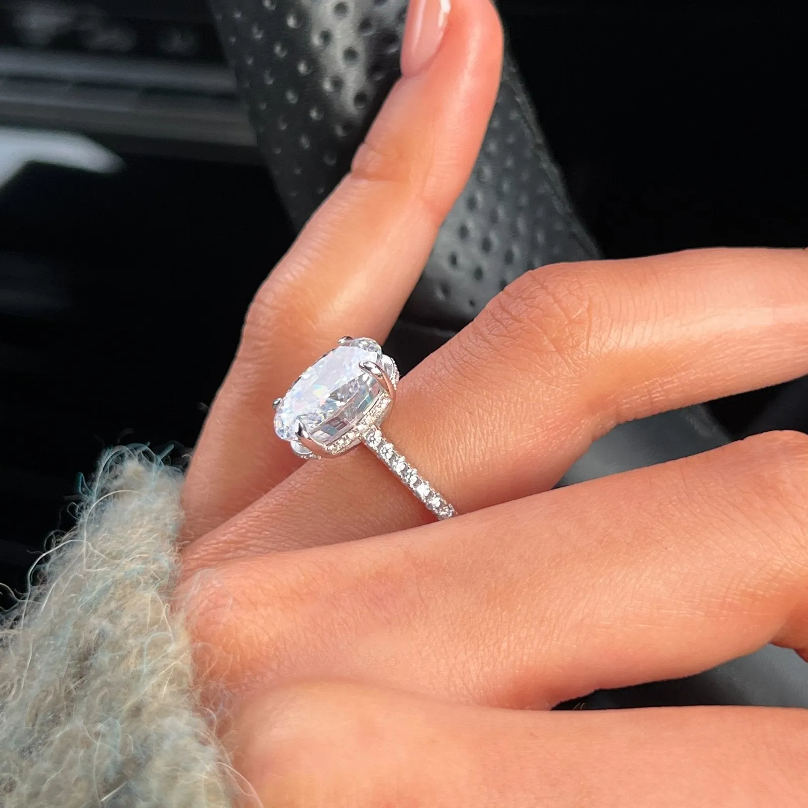 Sterling Silver 5ct Solitaire Ring sold by Luxe Emporium product image thumbnail 3