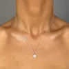 Sterling Silver White Clover Necklace sold by Luxe Emporium
