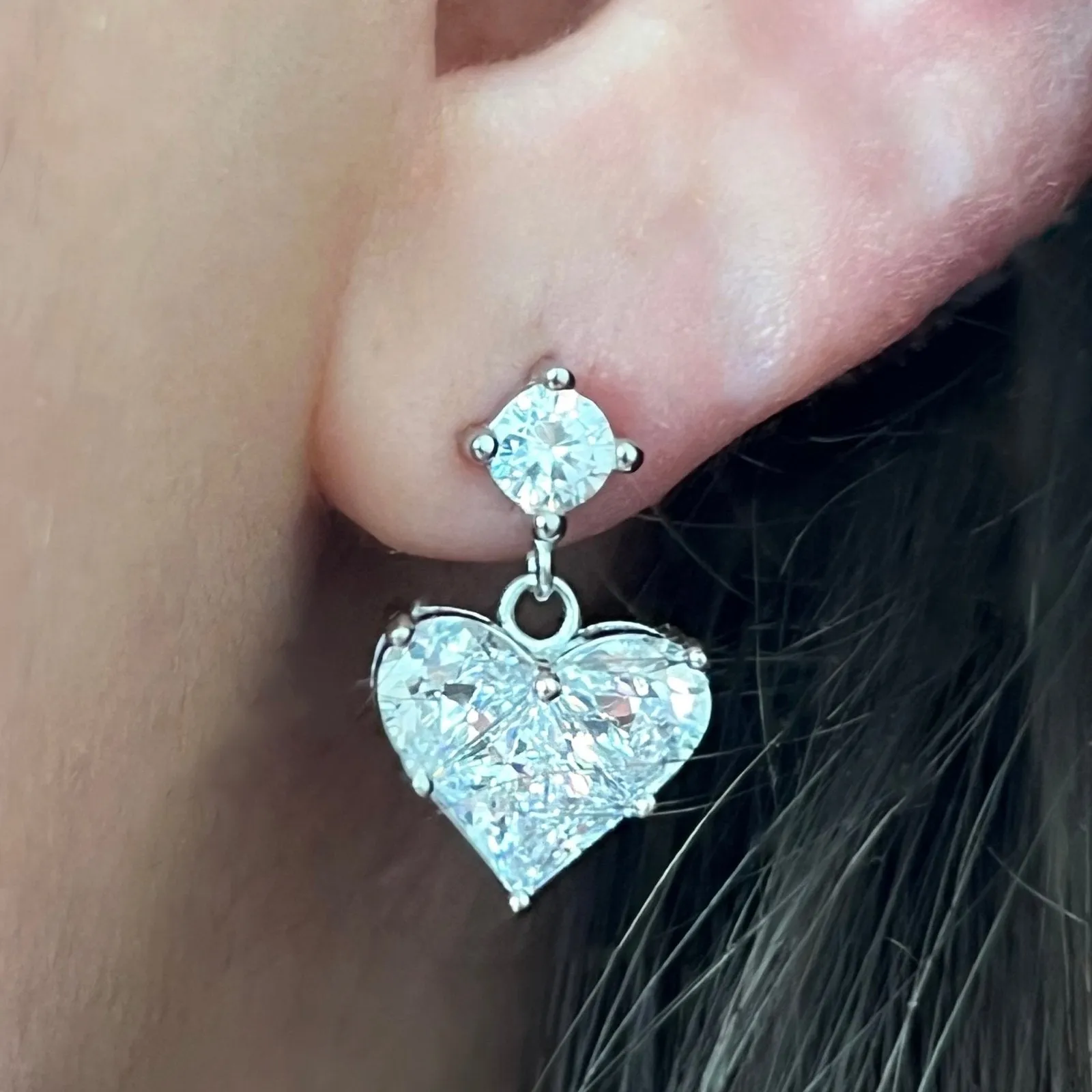 Sterling Silver Eternal Love Earrings sold by Luxe Emporium product image thumbnail 2