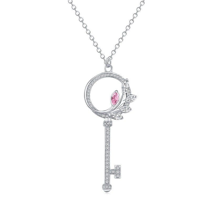 Sterling Silver Key Pendant Necklace sold by Luxe Emporium
