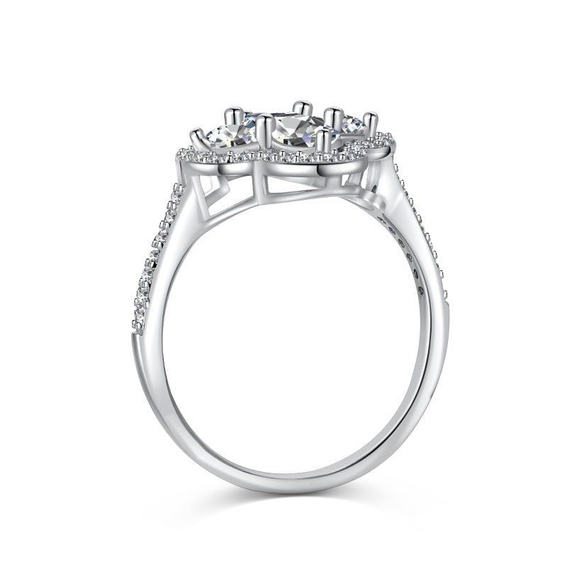 Sterling Silver Iced Clover Ring sold by Luxe Emporium product image thumbnail 2