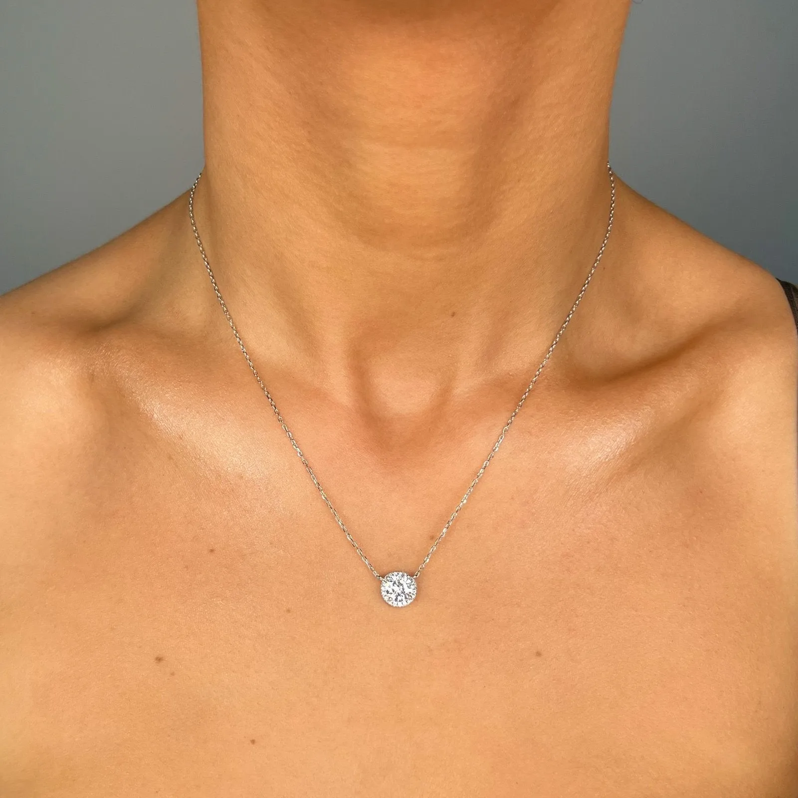 Sterling Silver 3 piece Halo Set sold by Luxe Emporium product image thumbnail 2