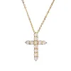 Gold Mini Cross Pendant Necklace sold by Luxe Emporium