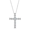 Sterling Silver Love Heart Cross Necklace sold by Luxe Emporium