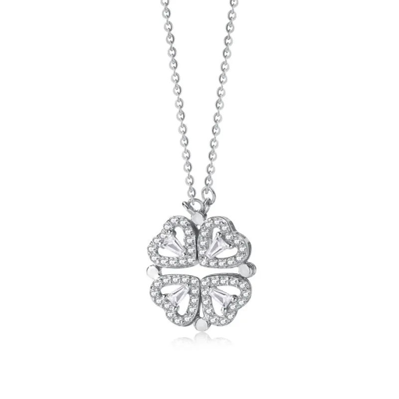 Sterling Silver Heart Magnet Necklace sold by Luxe Emporium
