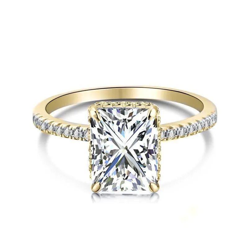 18K Gold Solitaire Ring Wedding Set (Pre-Order Ships after 17/6) sold by Luxe Emporium product image thumbnail 3