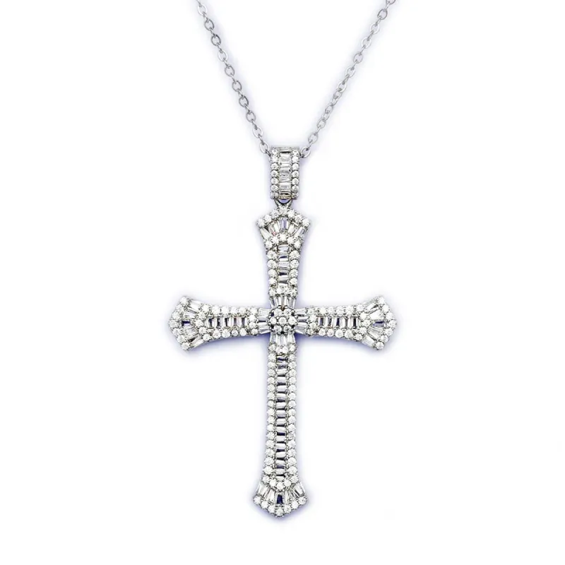 Sterling Silver Amaya Cross Necklace sold by Luxe Emporium