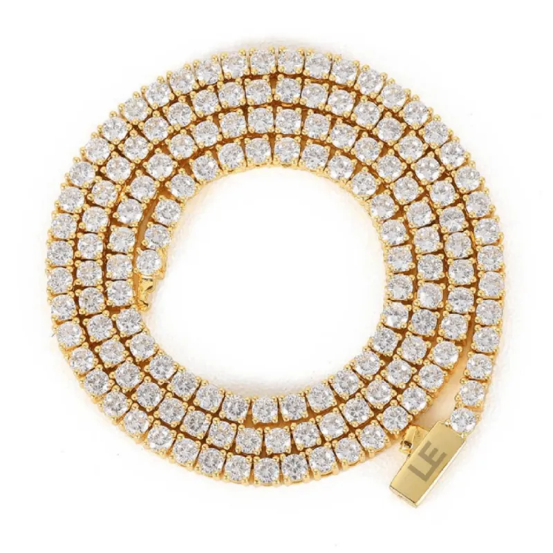 Gold 5mm Luxe Tennis Chain Necklace sold by Luxe Emporium