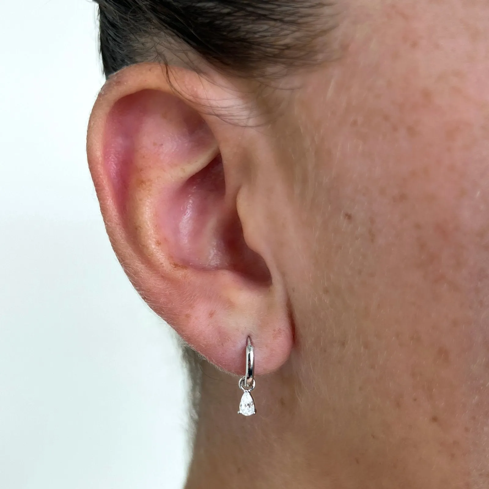 Sterling Silver Cosmic Huggie Hoop Earrings sold by Luxe Emporium product image thumbnail 2