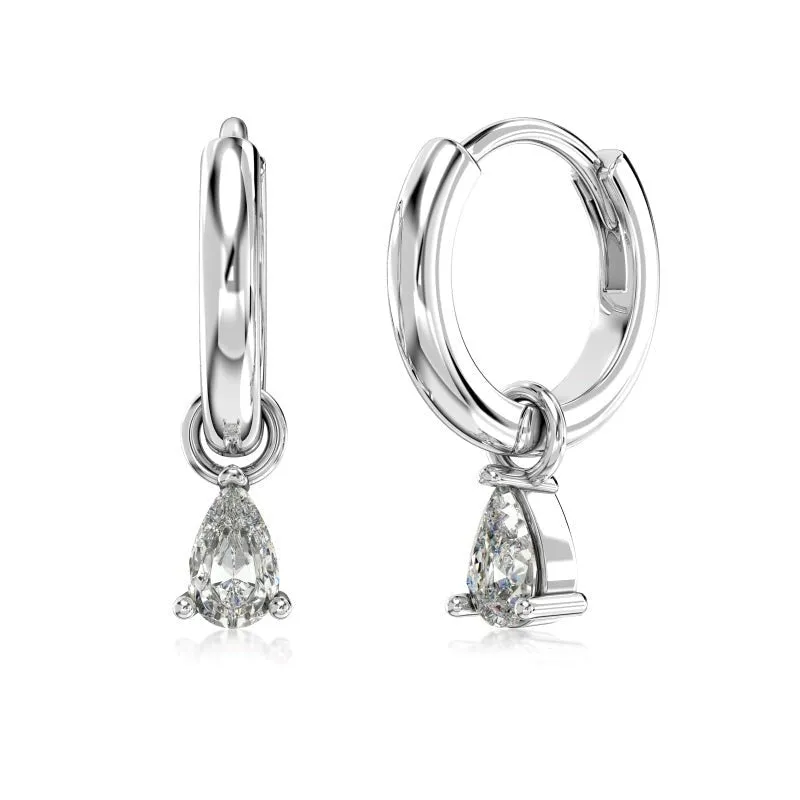 Sterling Silver Cosmic Huggie Hoop Earrings sold by Luxe Emporium product image thumbnail 3