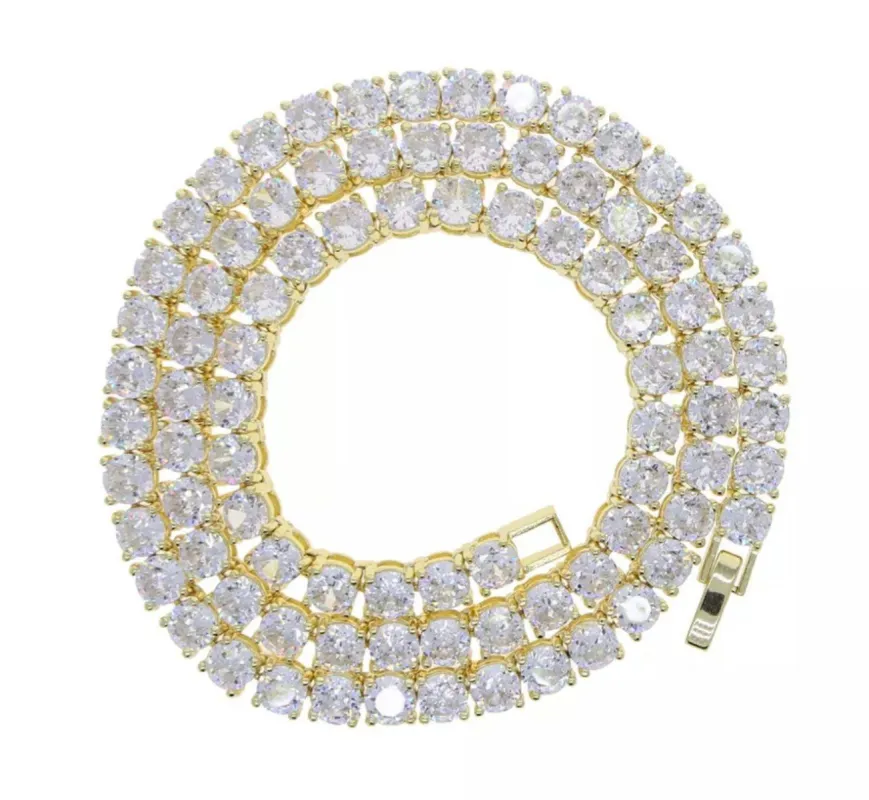 Gold 5MM Tennis Necklace sold by Luxe Emporium